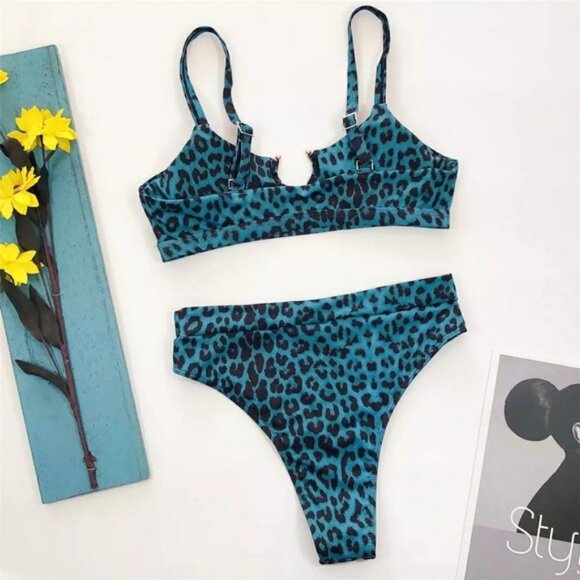 New Cut Out BraletteTop High-waist Bikini Set - Picture 6 of 9